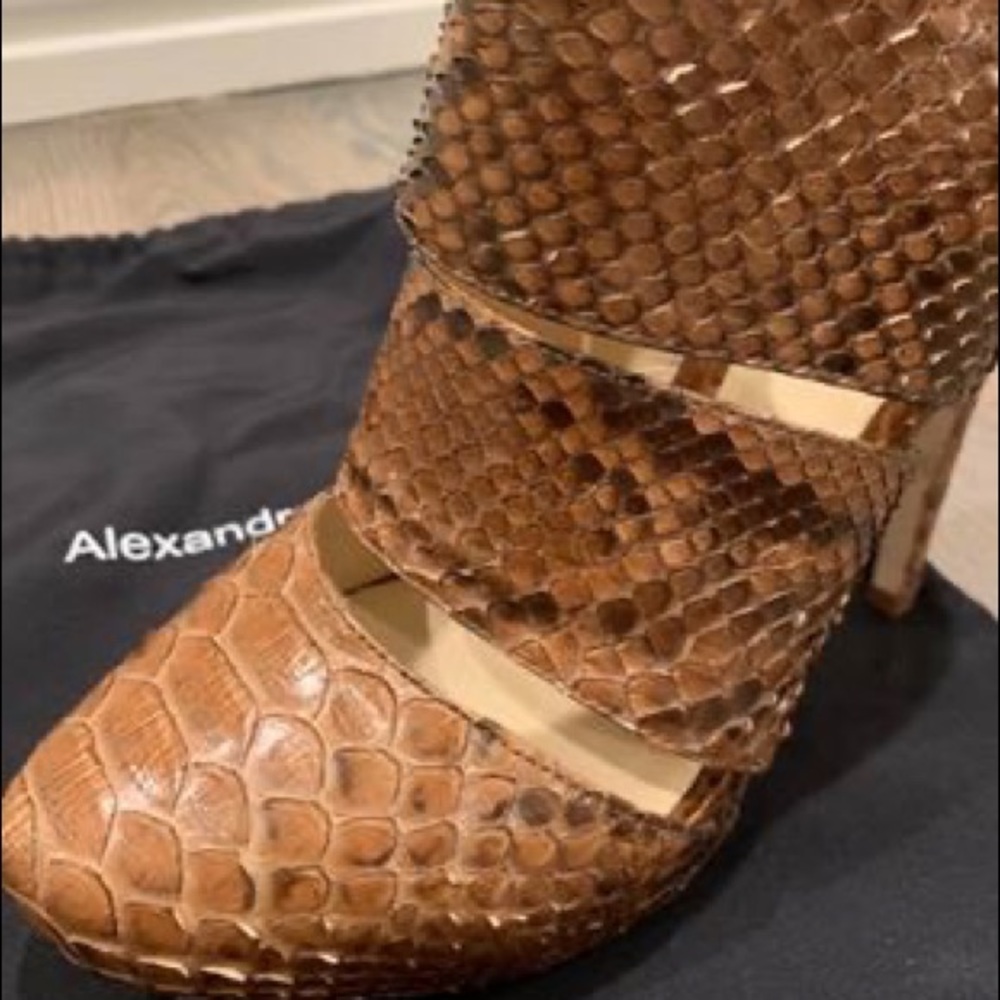 Alexandre Birman Python Booties - image 4